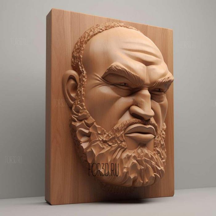 Tyson Fury 3 stl model for CNC